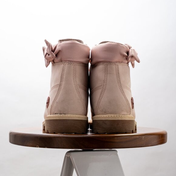Timberland 6 Inch Premium Junior 'Light Pink Bow' Size 5 Girls - Picture 6 of 8